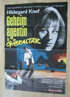 Filmplakat - Geheimagentin in Gibraltar ( Hildegard Knef , Fausto Tozzi ) 