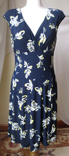 RALPH LAUREN DRESS V-NECK SLVLESS MULTICOLOR FLORAL SHOULDER PADDED PULLOVER 10
