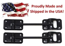 6" T-Style Door Catch Latch Holder RV Camper Trailer Cargo Hatch Black 2PK