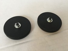 2Pack Anti-Scratch Mounting Magnets Strong 24LB M4 Male Thread Stud Rubber Coate