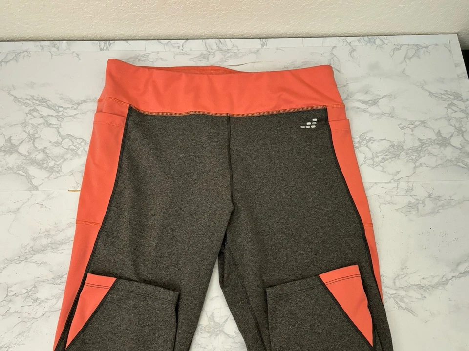 BCG Leggings Atléticos Cortos Elastizados Para Mujer Talla Grande 1X Gris Melocotón Pull Up B2 Foto 4 de 4