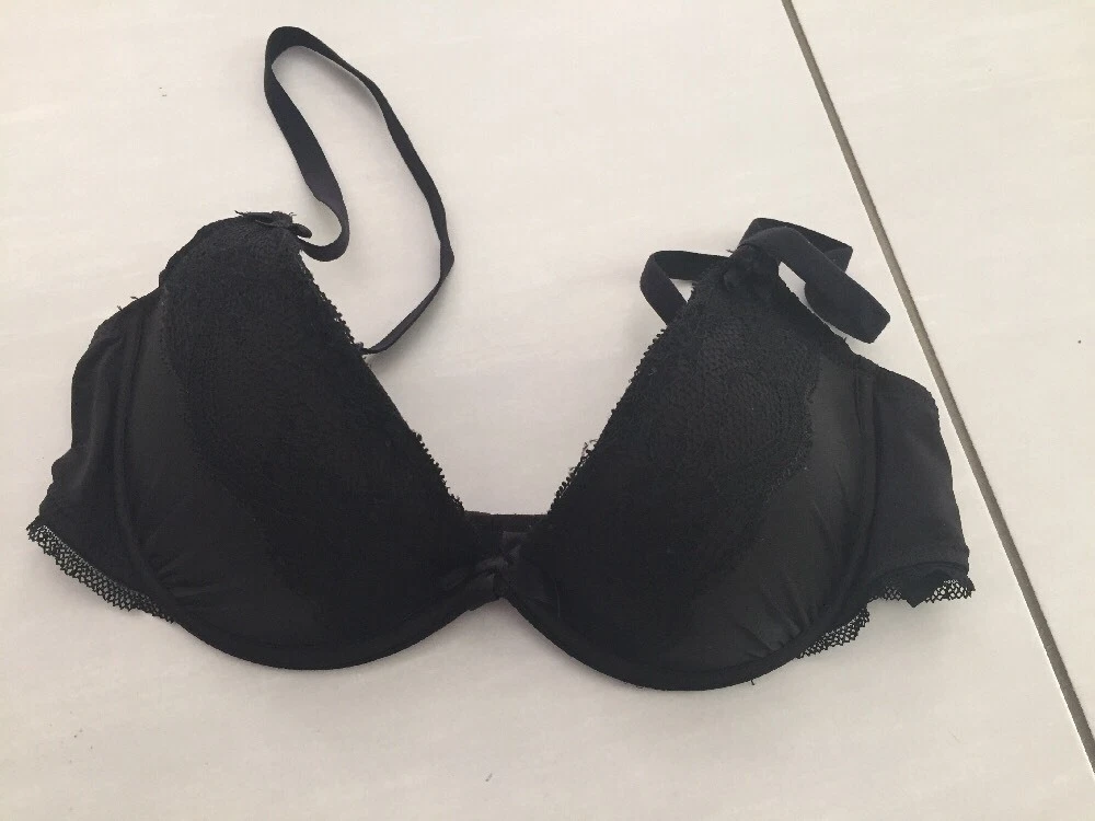 Ensemble Soutien-gorge 90C Et Slip 40 - Noir Et Parme - H&S Neuf Avec étiquettes