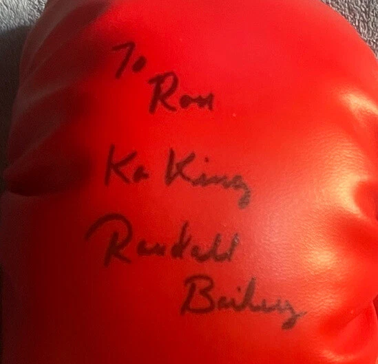 Autographed Randall Bailey KO King Red Everlast Boxing Glove Signed - Image 4 of 4