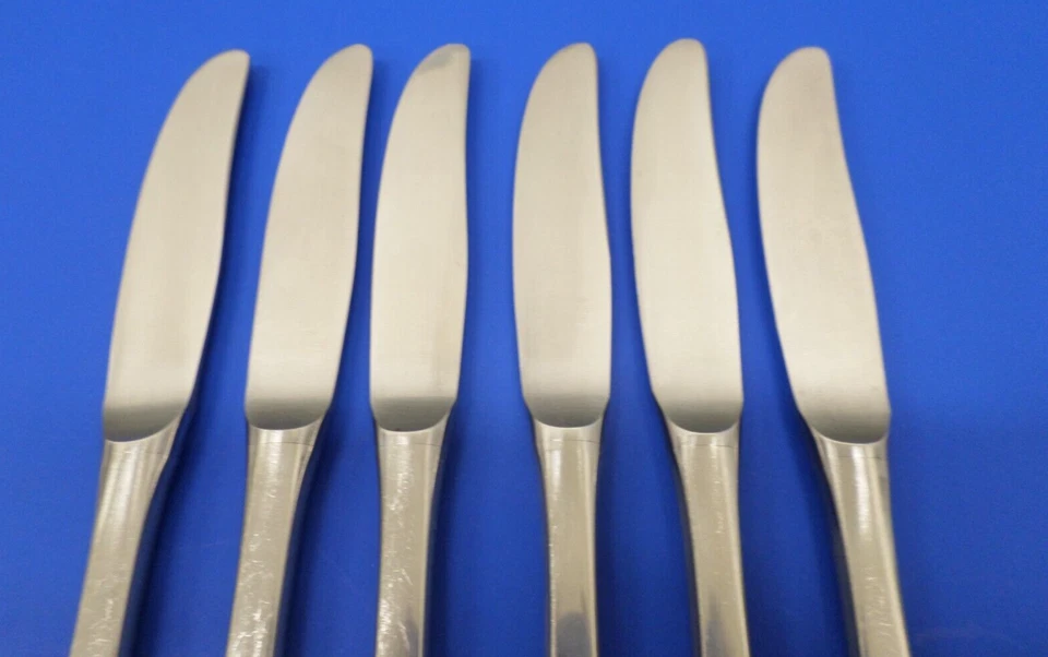 6 WMF Cromargan FINESSE Satin Stainless GERMANY Flatware DINNER KNIVES monogram - Image 3 of 4