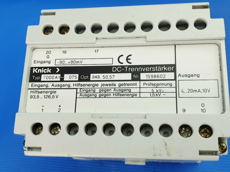  Knick Typ 7000A1-075  DC-Trennverstärker 243.50.57 Inkl. MwSt - Bild 2 von 4
