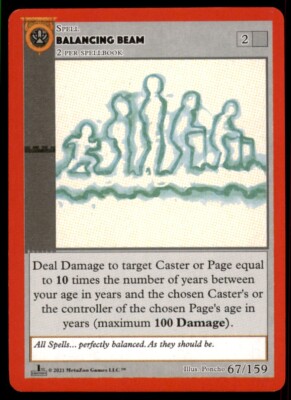 2021 MetaZoo Cryptid Nation Base Balancing Beam 1st Edition #67/159 - QTY