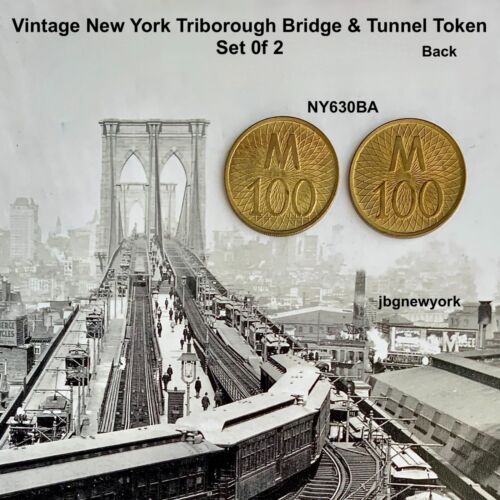 Triborough Bridge and Tunnel, M 100, Zestaw 2 szt., Vintage Nowy Jork, NY630BA - Zdjęcie 1 z 5