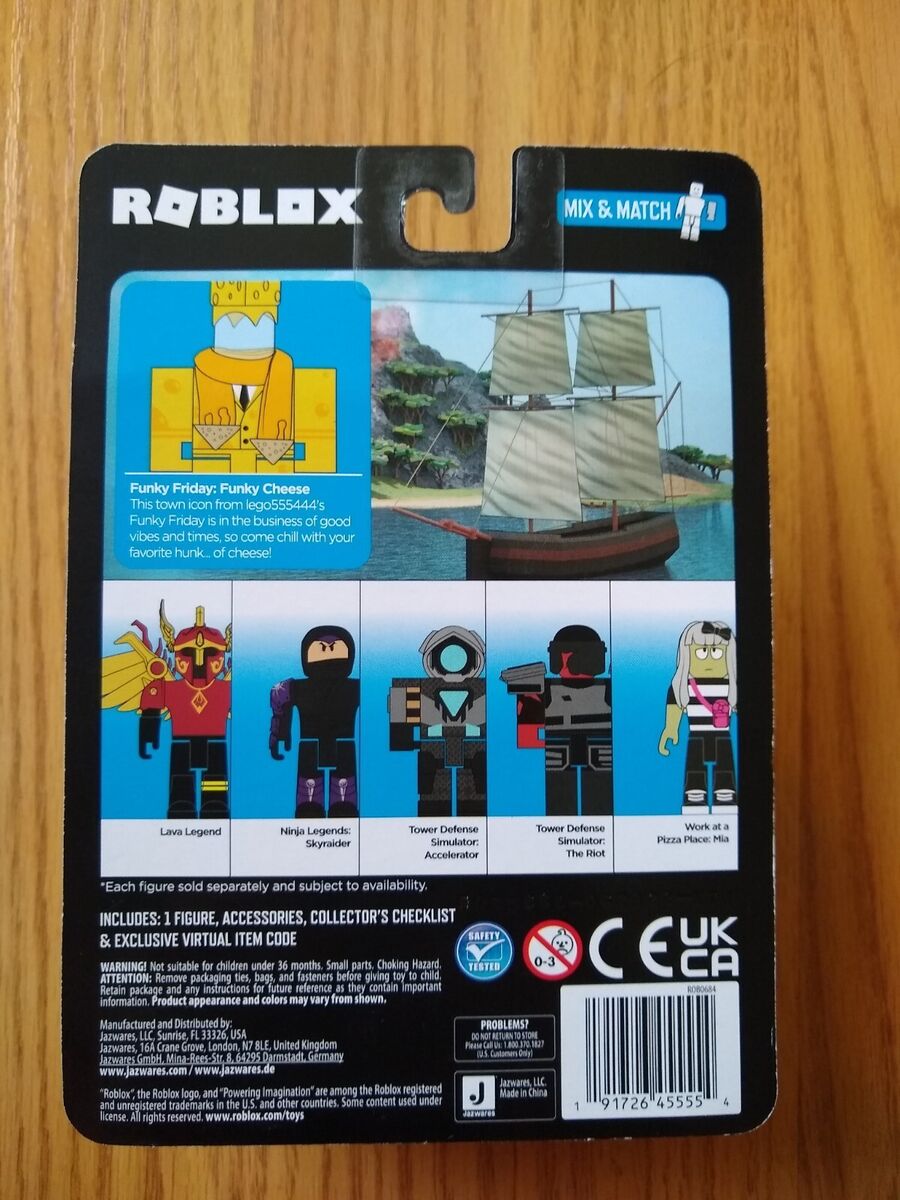 ROBLOX FUNKY FRIDAY FUNKY CHEESE Figurine Video Game Virtual Item Code  BRAND NEW