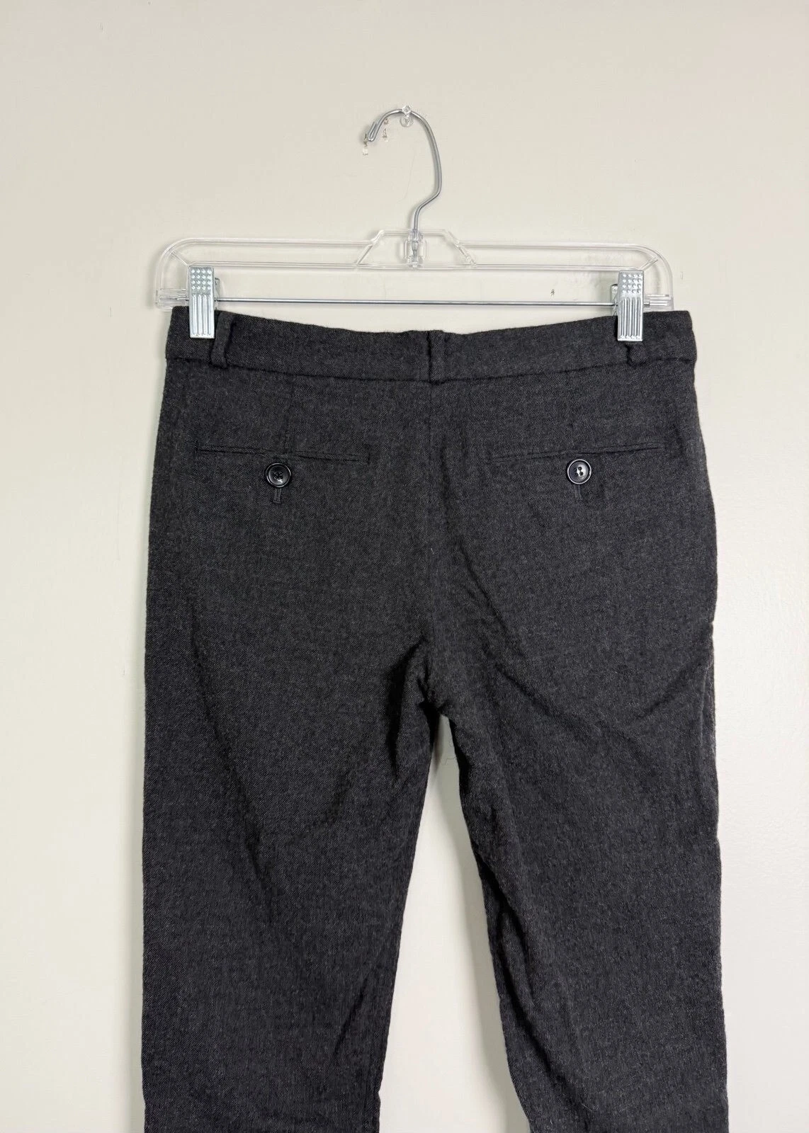 Pantaloni Coach donna 28 vita grigio lana vita bassa pantaloni ufficio