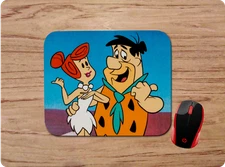 THE FLINTSTONES FRED & WILMA CUSTOM MOUSE PAD DESK MAT HOME SCHOOL OFFICE GIFT