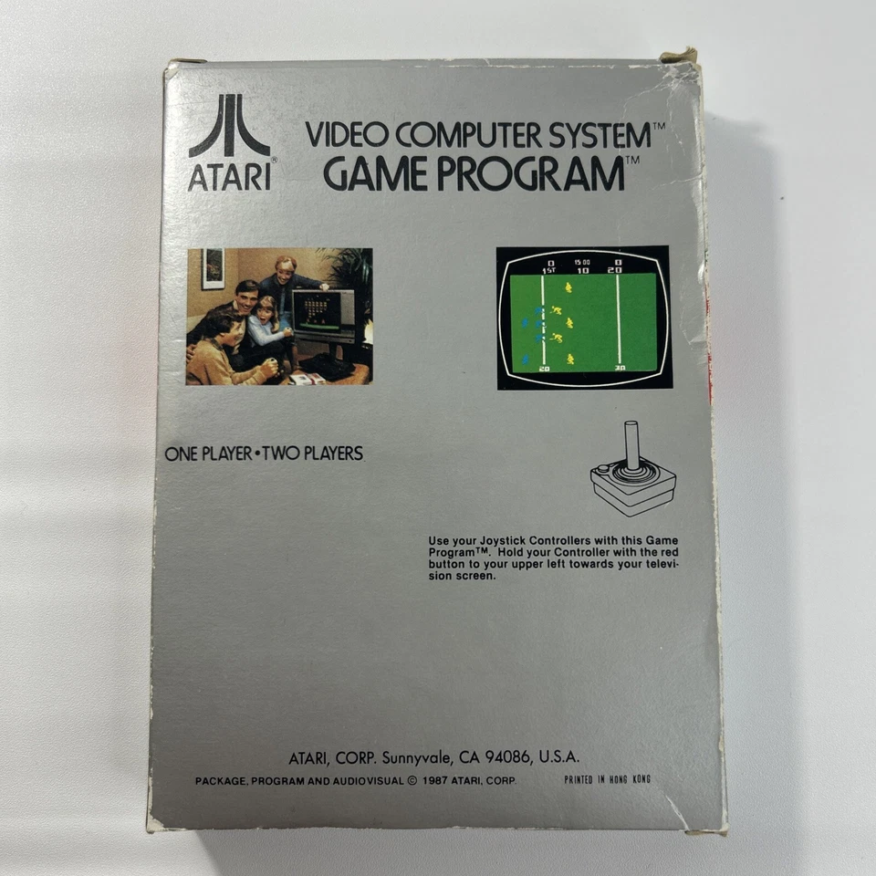 Football Atari 2600 Real Sports Complete CIB Rare W/ OEM Warranty Card - Image 3 of 4