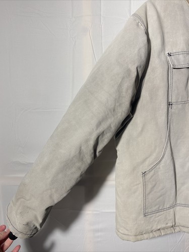 Vintage USA Carhartt grau 30" Brust ARTIC QUILT GEFÜTTERT Ente Canvas Jacke Herren grau - Bild 4 von 12