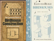 2 books, Birdhouse Construction and Easy-to-Build Birdhouses