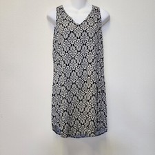 Old Navy Dress S Summer Sun Black White Boho Cut Out Back Beach Garden Artsy
