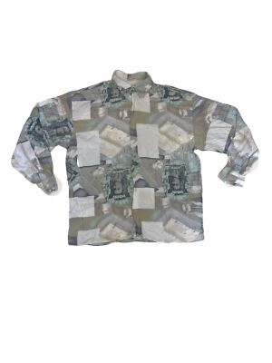 Vintage 90s Abstract Classical Art Print Pastell Aquarell Shirt Size Large