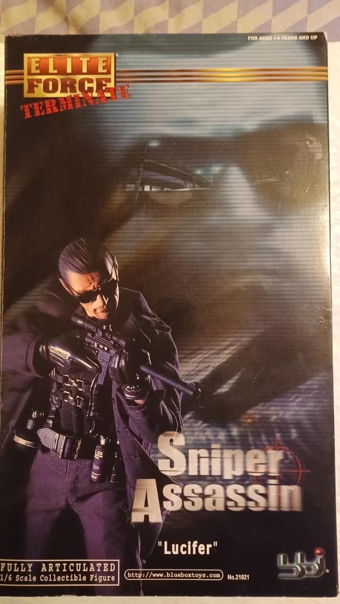 RARE ELITE FORCE TERMINATE SNIPER ASSASSIN LUCIFER 12 INCH ACTION