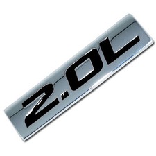Chromeblack Metal 2.0l Engine Race Motor Swap Emblem Badge For Trunk Hood Door