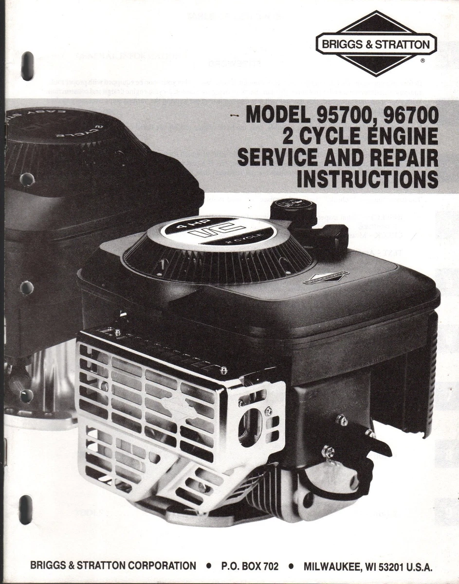 Briggs And Stratton 42A707 Engine Specs And Service Data, 52 OFF