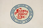 ATLANTIC COAST LINE - Vintage 1950's Post Cereal Premium Railroad Tin Sign
