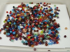 4 Pounds Assorted Color 6mm x 9mm India Handmade Glass Pony Beads DNK-9  
