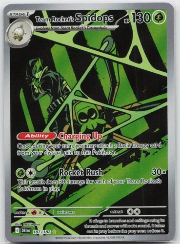 Team Rocket's Spidops Illustration Rare SV10: Destined Rivals 187/182 Pokemon
