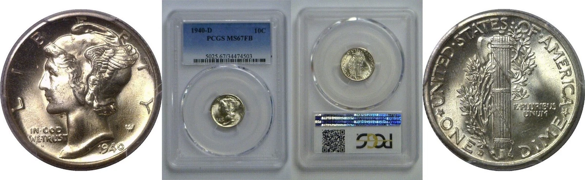 银色1940 年墨丘利一角硬币(1916-1945) | eBay