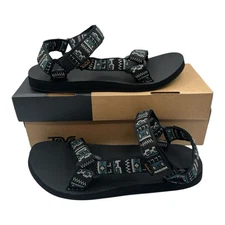 Teva Original Universal Sandals Mens Sz 11 Pottery Black/Taupe/Blue Adjustable