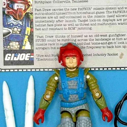 Fast Draw v1 1987 Figura Accesorios Vintage G.I. GI Joe 3.75 ARAH 100% Completo Foto 2 de 4