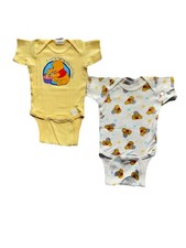Vintage Hanes Baby Winnie The Pooh Newborn Bodysuit Set 100 Cotton  271