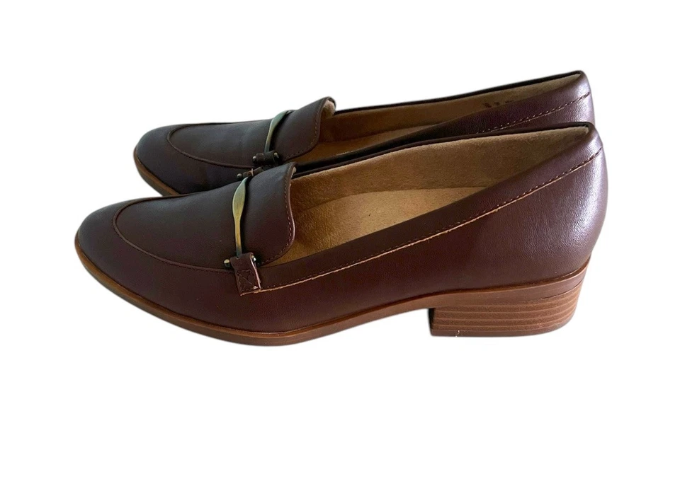 Naturalizer Soul 女式 Ridley 记忆泡沫高跟鞋乐福鞋 7 肉桂棕色 — 第 4/4 张图片