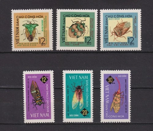 NORTH VIETNAM .   No. 451 / 456 .  NEW INSECT SERIES (*). SUPERB .