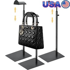 Adjustable Purse Display Stand Stainless Steel Non-Slip Base Bag Holder Showcase