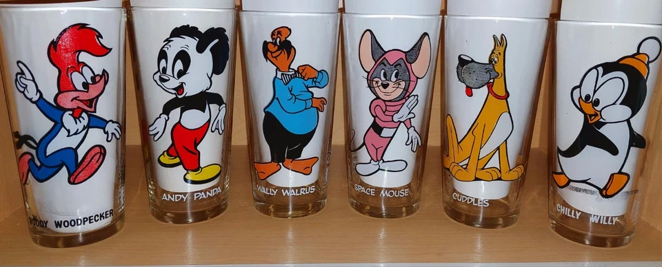 *🔥HTF SET DE 6 GAFAS PEPSI WALTER LANTZ 1977!! HERMOSO CONJUNTO RATÓN ESPACIAL! Foto 2 de 3