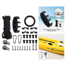 31 Pieces Marine Kayak Canoe Anchor Trolley Kit 9M Rope for Fishing Boat