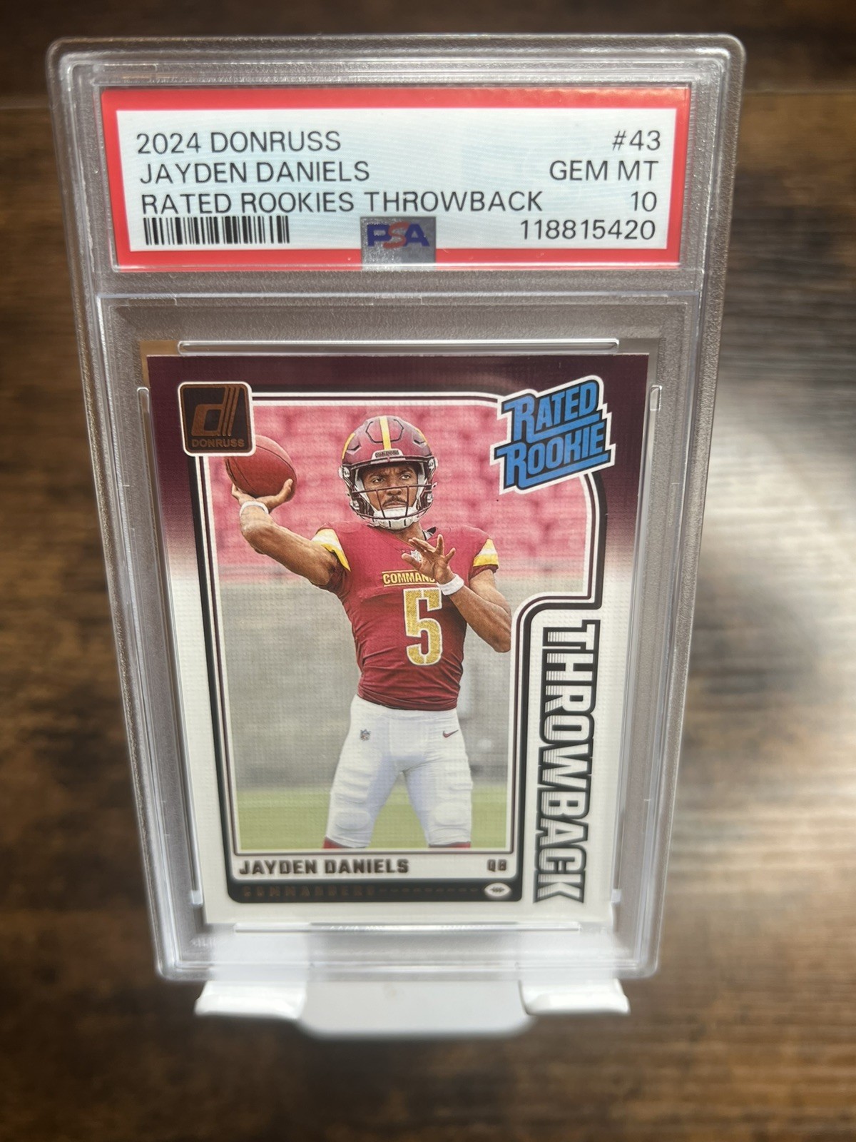 Jayden Daniels Panini Donruss Rated Rookies Throwback #43 Base