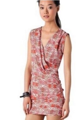 IRO Salome Dress Women Size 0 Multi Color Aztec Mini Sleeveless Cinched Waist