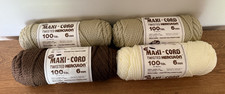 Lot of 4 MAXI-CORD Twisted Polypropylene High Gloss Macrame 6mm 100Yds each