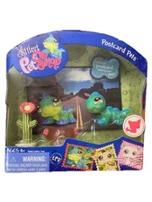 NEW LITTLEST PET SHOP POSTCARD PETS IGUANA #906 CACTUS FLOWER & PINK GLASSES NIB
