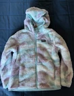 Eddie Bauer Girl Plush Winter Fleece Hooded Full Zip Pink Jacket Size S 7/8 NEW