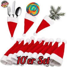 KLEINE WEIHNACHTSM&Uuml;TZE 12x6cm Mini M&uuml;tzen Weihnachten Tisch Deko Besteckhalter