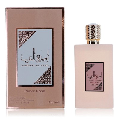MSRP $90 Asdaaf Ameerat Al Arab Prive Rose by Lattafa, 3.4oz EDP Spray women