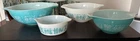 4 Pyrex AMISH BUTTERPRINT Cinderella Mixing Nesting Bowl Set 472-442• 443• 444