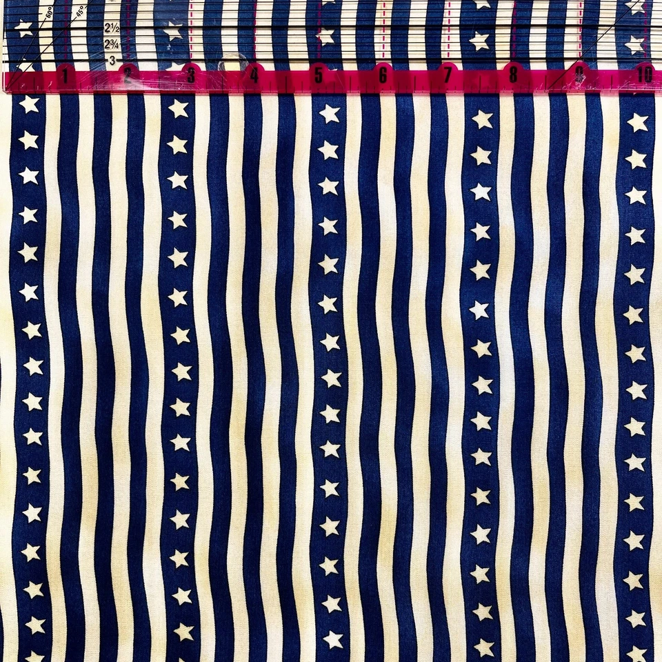 Tela Estrellas y Rayas: Cape Independence Deb Strain Moda en Azul, POR YARDA Foto 4 de 4