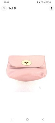 Schöne Mulberry Pink Make-up Leder Darley Kosmetik Drehverschluss Tasche Tasche  