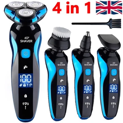 Shavers for Men Electric Razor Wet/Dry Rechargeable Rotary Cordless USB Charging