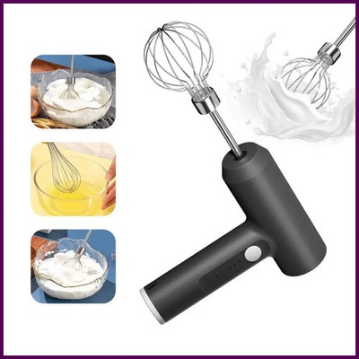 Wireless Electric Food Mixer 3-Speed Portable Egg Beater Baking Cream Dough
