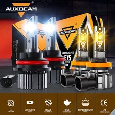 AUXBEAM LED Headlight/Fog Light White/Amber For Chevrolet Equinox 2005-2008 2009