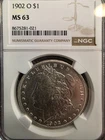 1902-O Morgan Silver Dollar $1 NGC MS63 Uncirculated Business Strike New Orleans