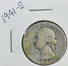 1941-S  (90% SILVER)  WASHINGTON QUARTER #1813