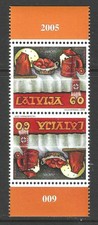 Latvia # 616a MNH PO Fresh & Flawless TB Pair Europa 2005 ( 26 SCV $6)